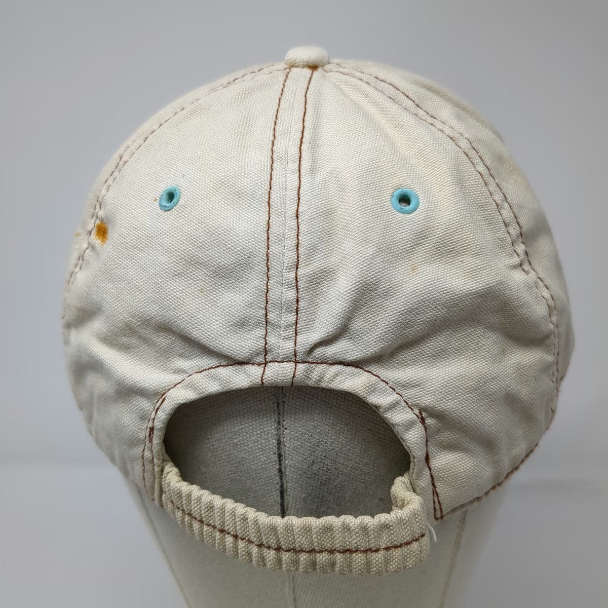 Gap Baseball Cap Beige L Contrast Stitching Elastic Back Cotton Hat