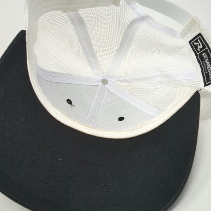 Richardson Trucker Hat Black White One Size Sawtooth Mtns Stanley Idaho Patch