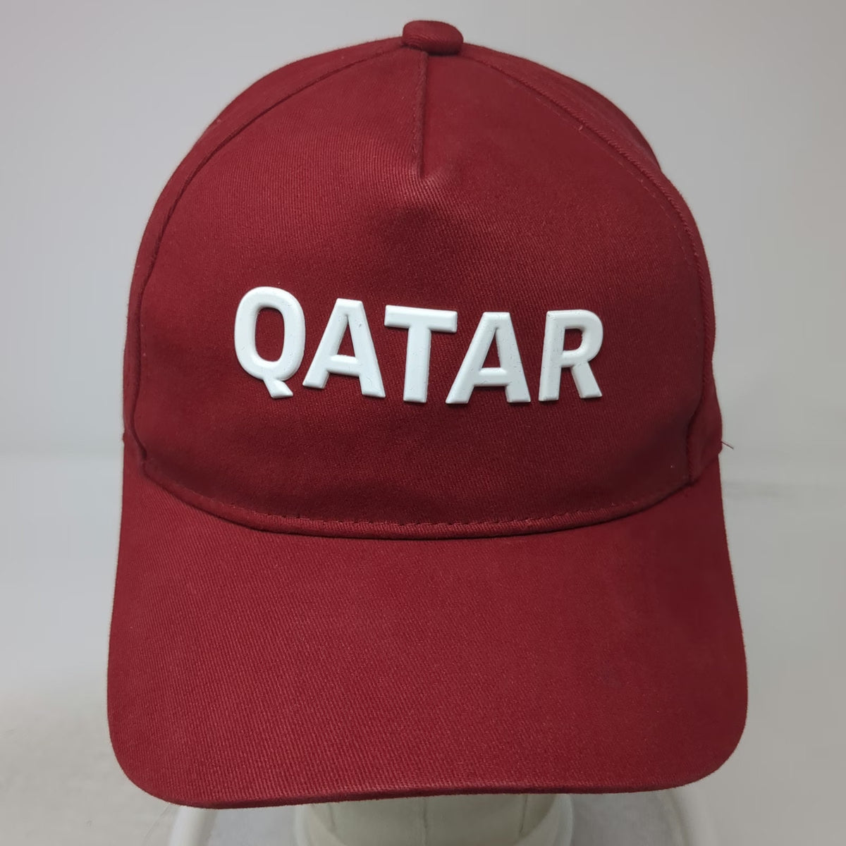 QFA 5 Panel Red Hat One Size 3D Raised Qatar Embroidery Adjustable Slideback