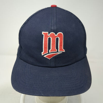 Minnesota Twins MLB Baseball Blue L Trucker Hat Mesh Snapback Vintage