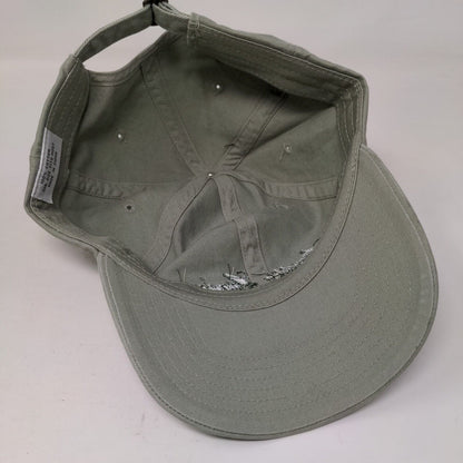 Spyglass Gardens Slideback Hat Tanish Green OSFM Embroidered 6 Panel