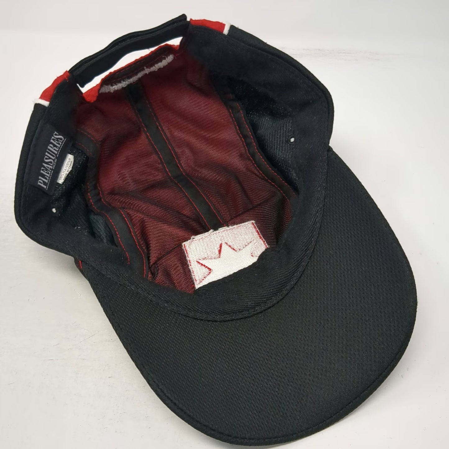 Pleasures Baseball Cap Red Black One Size Performance Team Racing Hat