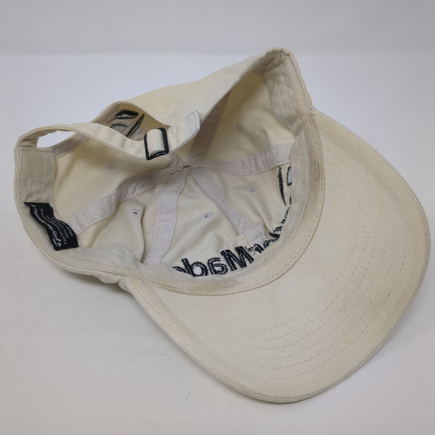 TaylorMade Slideback Golf Hat Tan One Size Adjustable Embroidered 6 Panel
