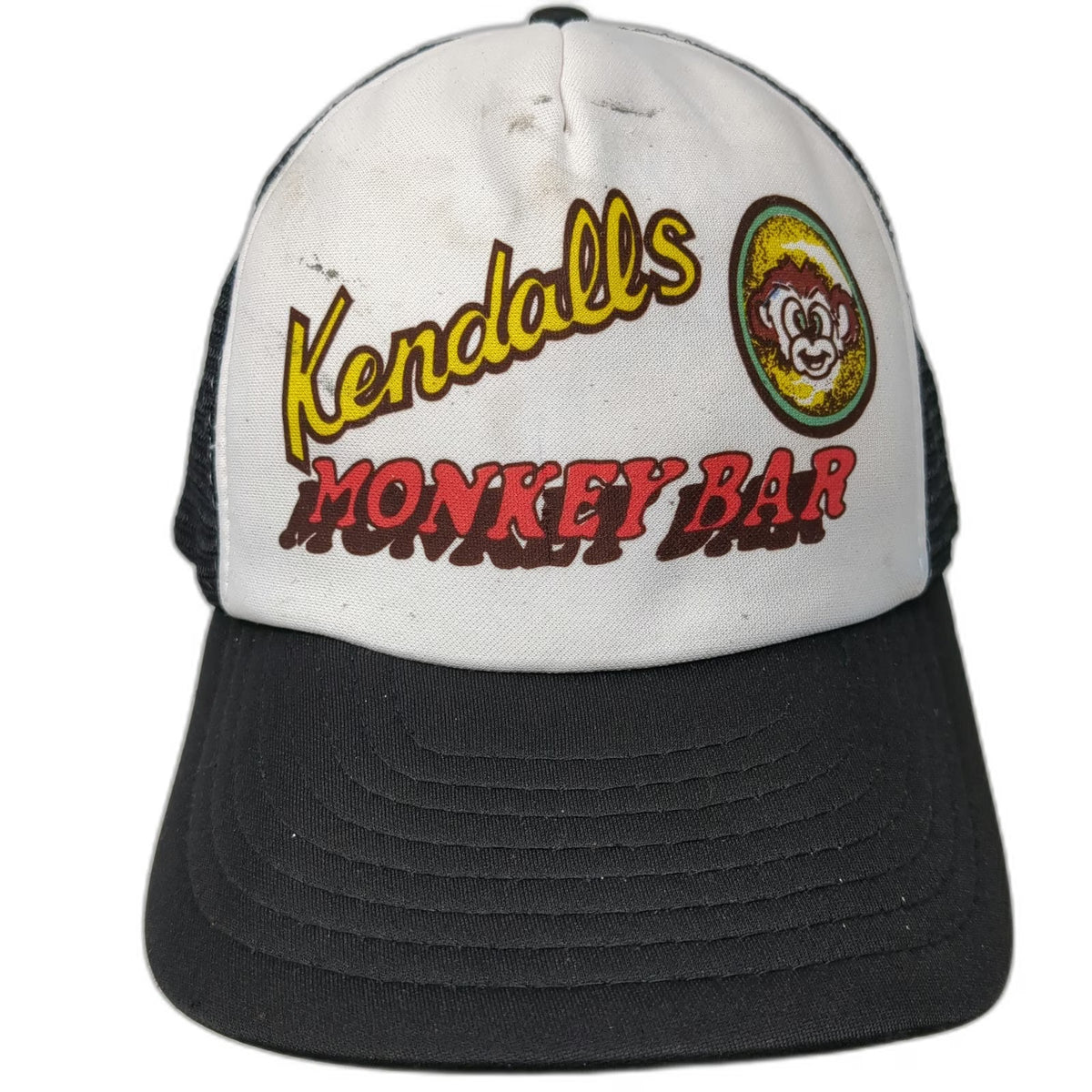 Youngan Trucker Hat Black White One Size Mesh Snapback Kendalls Monkey Bar Foam