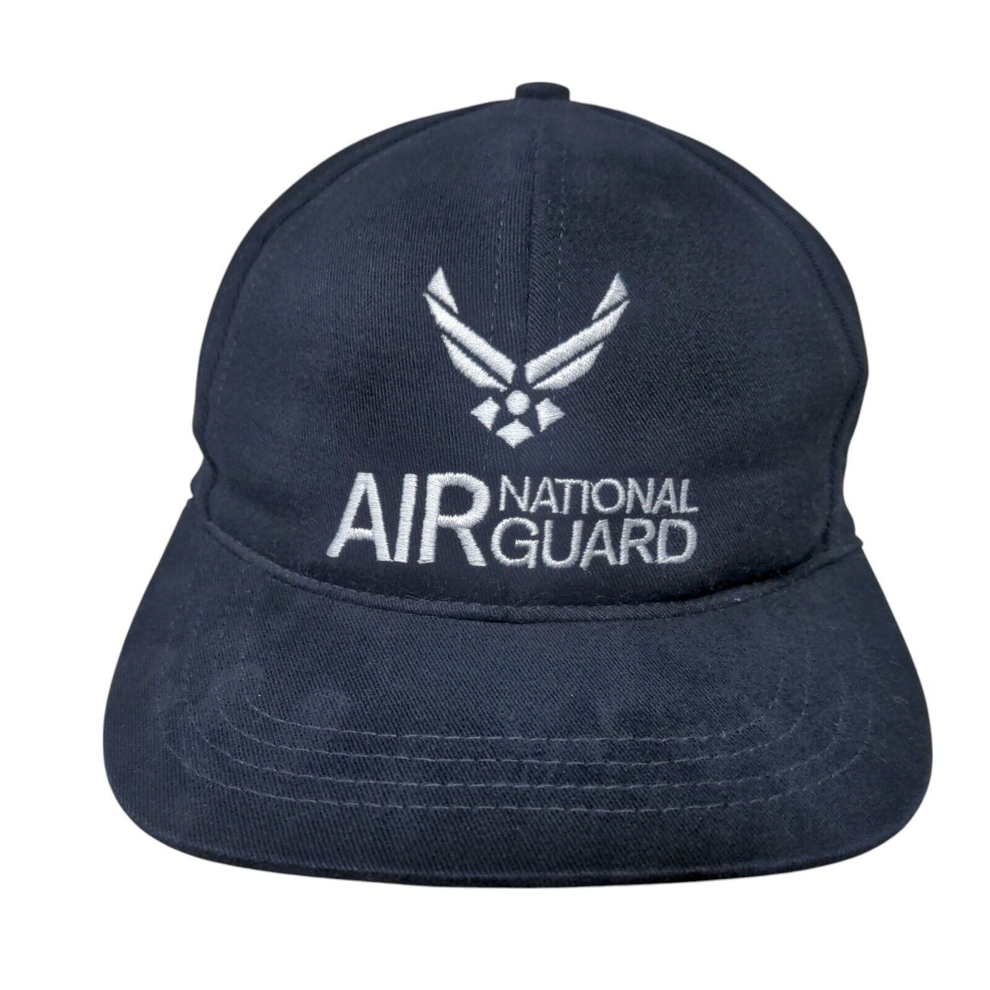 Air National Guard Fitted Hat Blue One Size Embroidered Solid 6 Panel