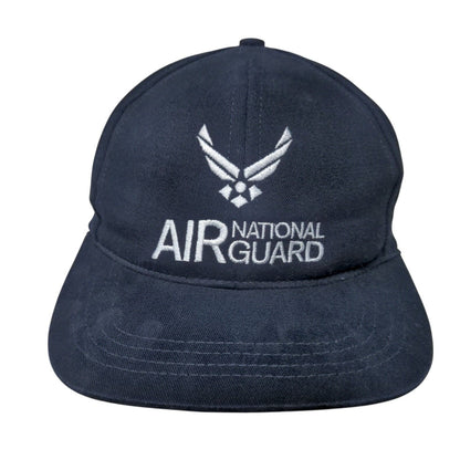 Air National Guard Fitted Hat Blue One Size Embroidered Solid 6 Panel