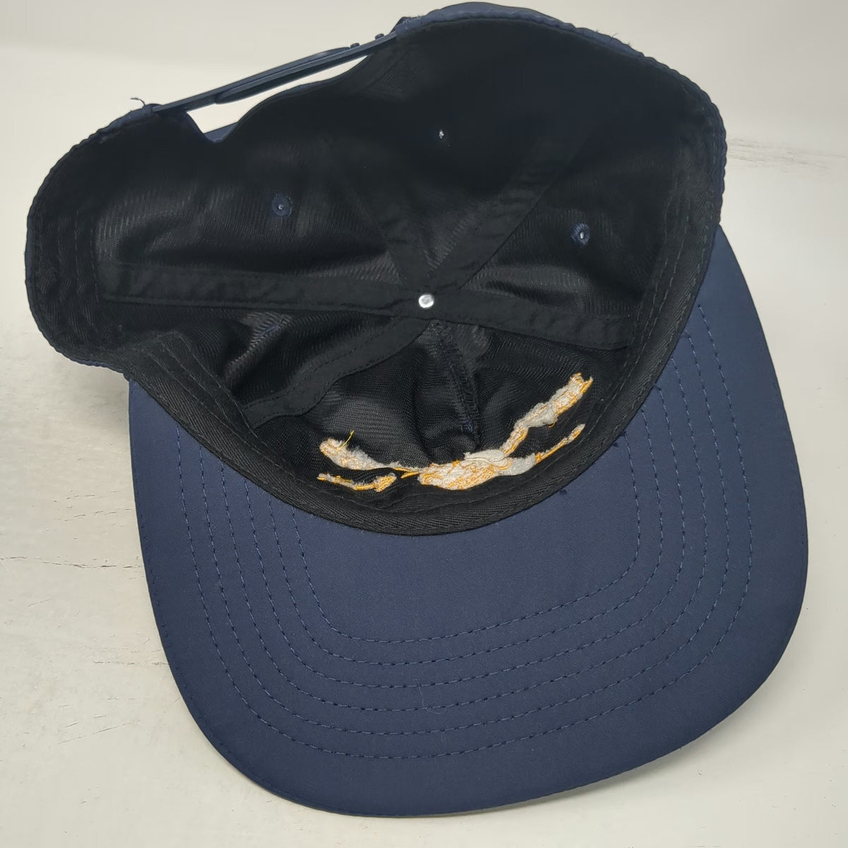 Inward Arrows Western Company 5 Panel Hat Blue OSFM Cowboy Gold Logo Snapback
