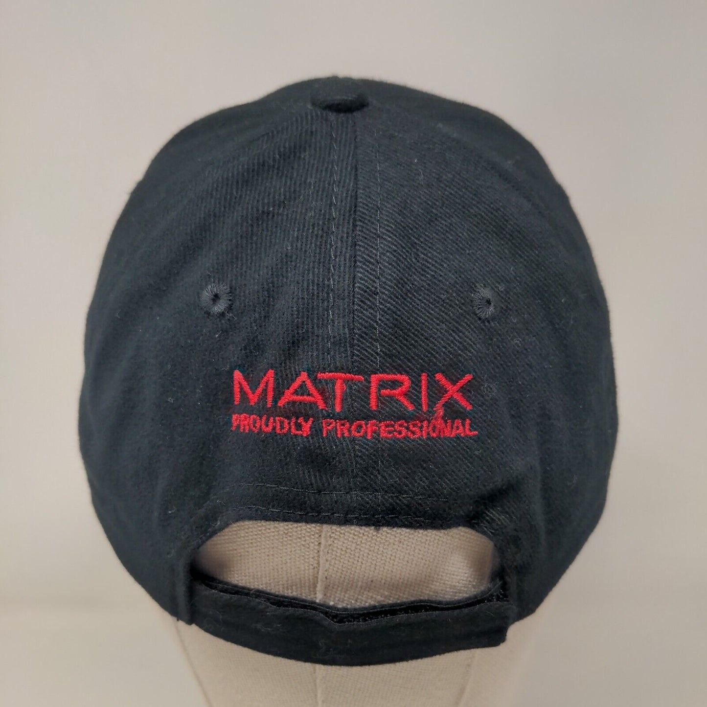 Matrix Proudly Professional Strapback Hat Black One Size Adjustable Toppers