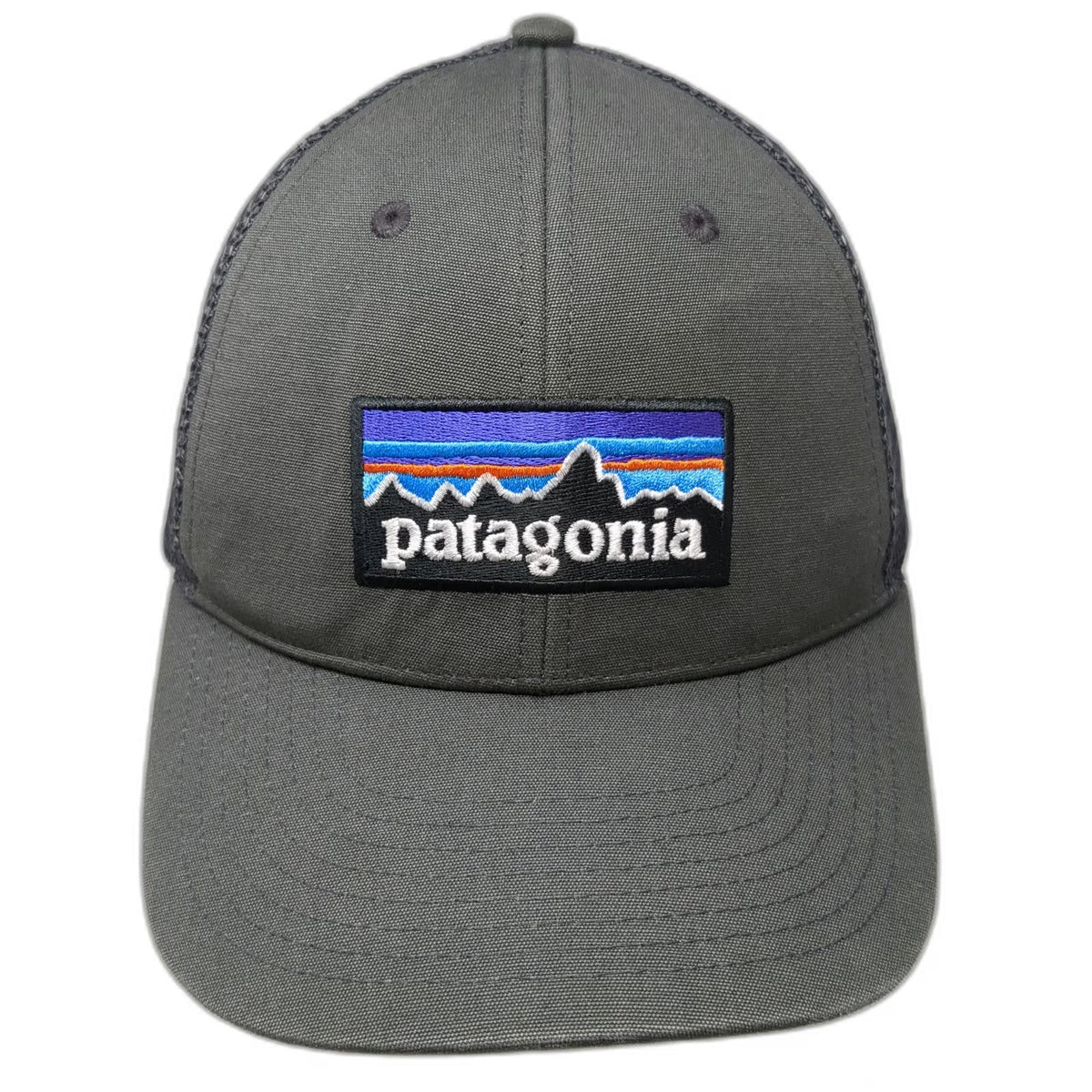 Patagonia Trucker Hat Gray One Size Mesh Back Snapback Fitz Roy Logo Patch