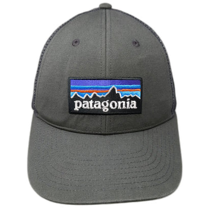 Patagonia Trucker Hat Gray One Size Mesh Back Snapback Fitz Roy Logo Patch