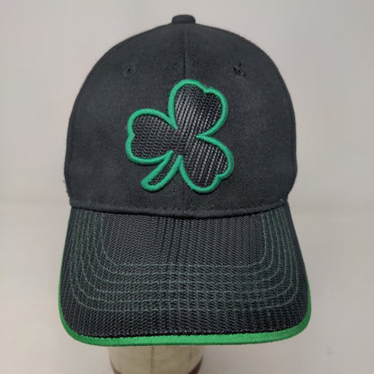 Unbranded Men's Strapback Hat Black Size OSFM Embroidered Clover Logo