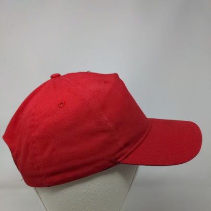 True Religion Snapback Hat Red One Size Embroidered Adjustable Vent Holes