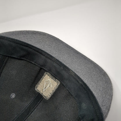 Volcom Snapback Hat Gray One Size Adjustable Embroidered 6 Panel Polyester