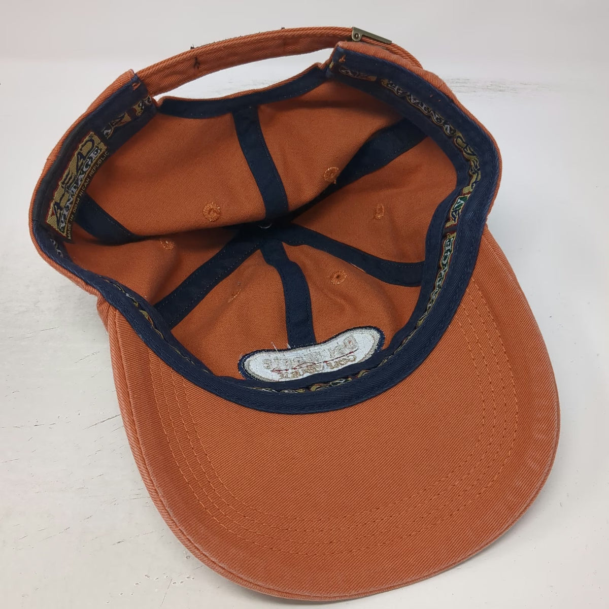 Ahead Baseball Cap Orange One Size Del Monte Golf Course Slideback Hat Est 1897