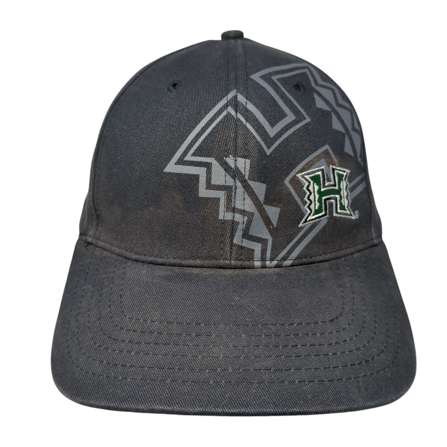 Kulanui Hawaii Slideback Hat Black One Size Adjustable Embroidered 6 Panel
