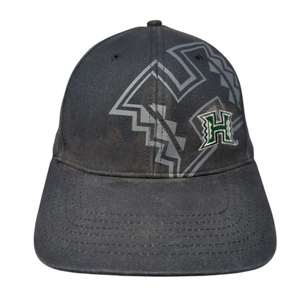 Kulanui Hawaii Slideback Hat Black One Size Adjustable Embroidered 6 Panel