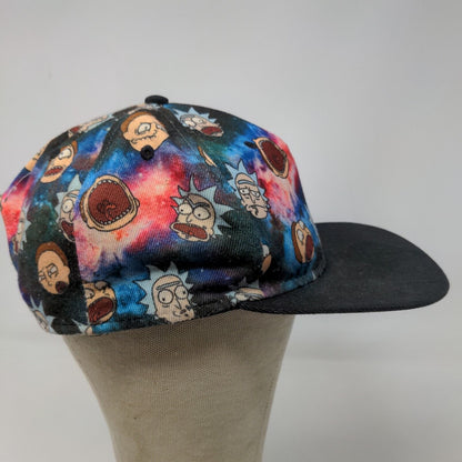 Rick & Morty Men's Snapback Hat Multicolor OSFM All Over Print Graphic Print