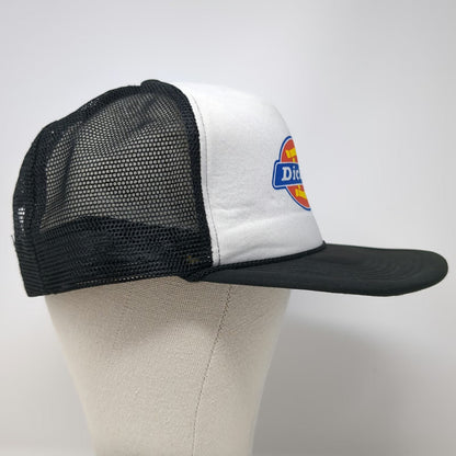 Dickies Trucker Hat Black One Size Mesh Back Snapback Logo Polyester Foam Front