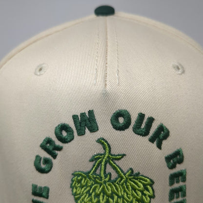 Otto 5 Panel Hat Beige Green One Size Bale Breaker Brewing Co We Grow Our Beer