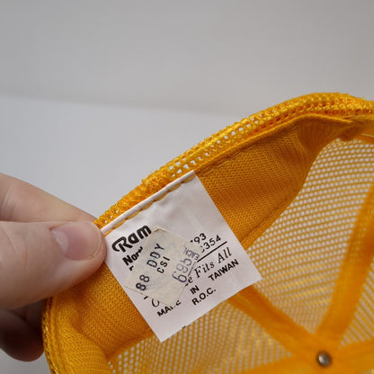 CSI Eagles Snapback Trucker Hat Yellow One Size Adjustable Mesh Back Rope