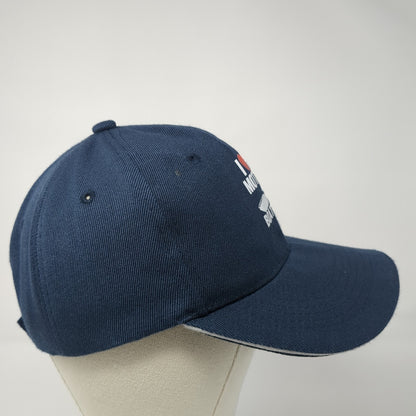 I Heart Motor Boating Baseball Cap Blue One Size Adjustable Vented Holes 6 Panel