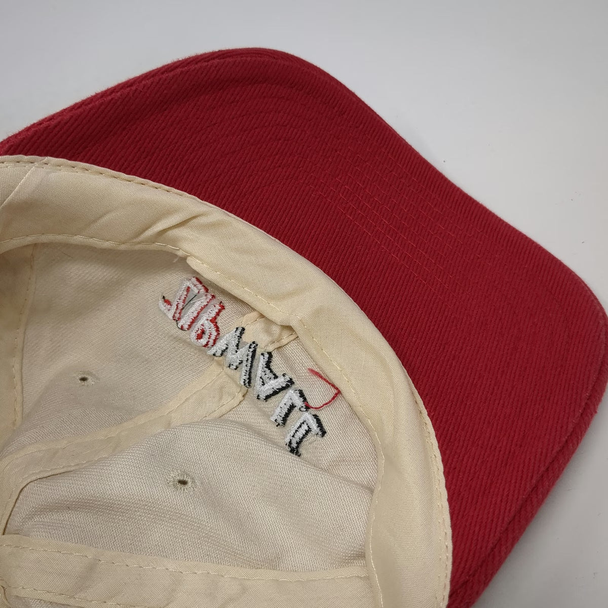ZipWall Baseball Cap Beige Red One Size Slideback Logo Workwear Construction Hat