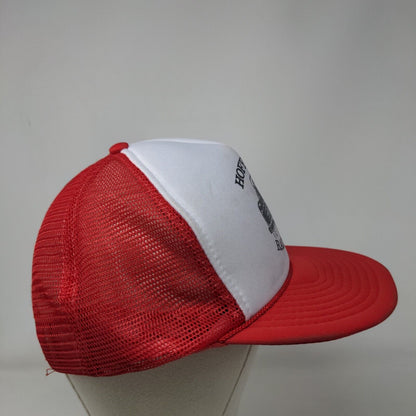 Hoffman's Radiator Snapback Trucker Hat Red OSFA Adjustable Mesh Back Rope Otto