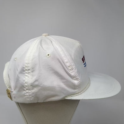 K-Products Sta-Rite 5 Panel Hat White One Size Slideback Rope Vintage Sunspark