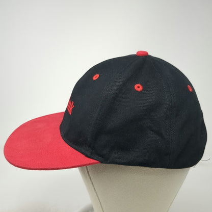 Baseball Cap Black Red One Size US Ink Logo Embroidered Slideback Hat Two Tone