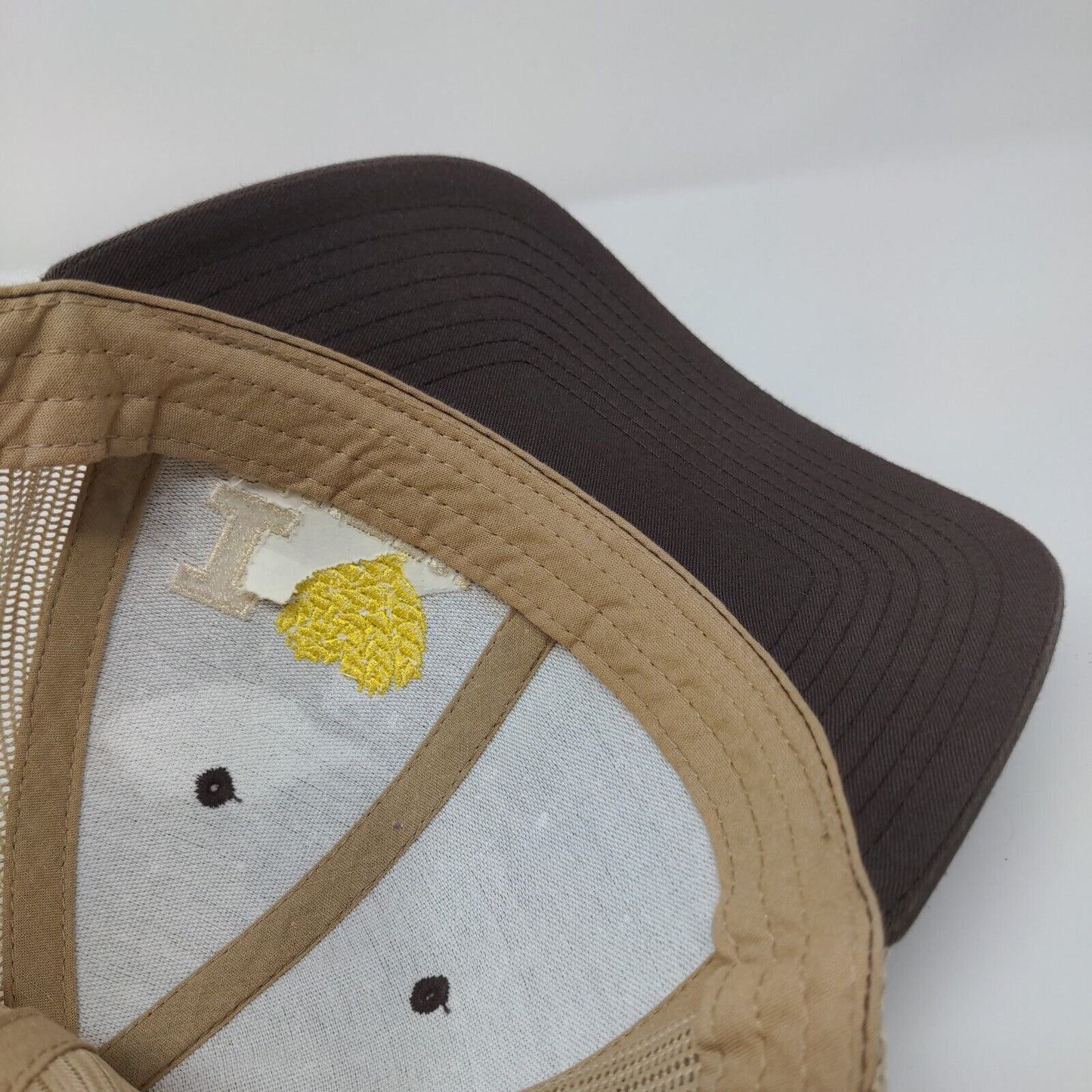 I Love Gluten Snapback Mesh Back Trucker Hat Brown One Size Yupoong