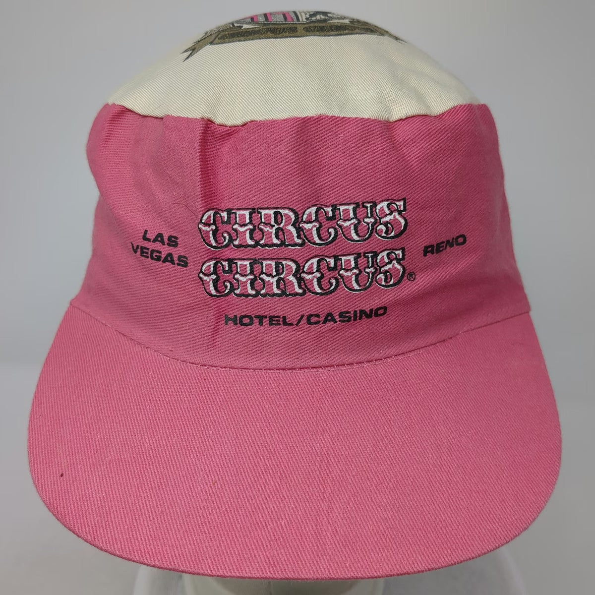 Designer Pro Circus Circus Las Vegas Hotel Casino Pink Army Cap Hat Vintage