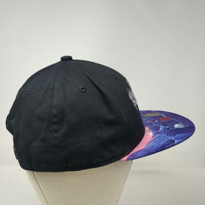 Disney Kingdom Hearts Snapback Black One Size Sora Donald Goofy Underbrim Hat
