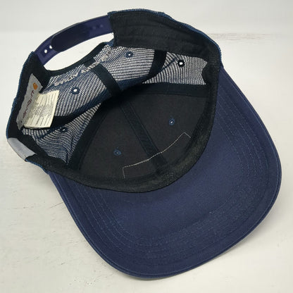 Carhartt Trucker Hat Blue One Size Mesh Santa Ynez Valley Vineyard Pig Patch