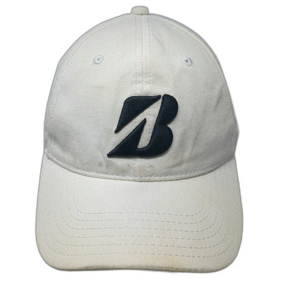 Bridgestone Baseball Cap Beige One Size Cotton Slideback Embroidered Logo Hat