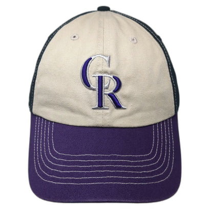 Colorado Rockies MLB Fan Favorite Baseball Cap Beige Purple Black One Size Hat
