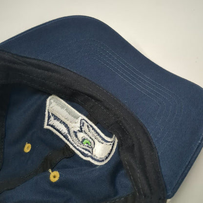 NFL Team Apparel Seattle Seahawks Blue Beige One Size Cap Hat Contrast Stitching