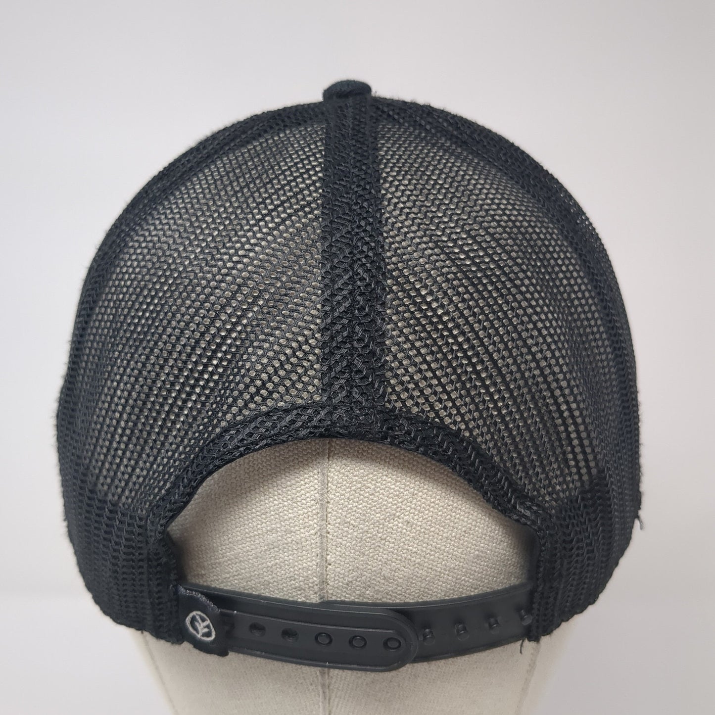 Yee Yee Logo USA Flag Snapback Trucker Hat Black One Size Mesh Back