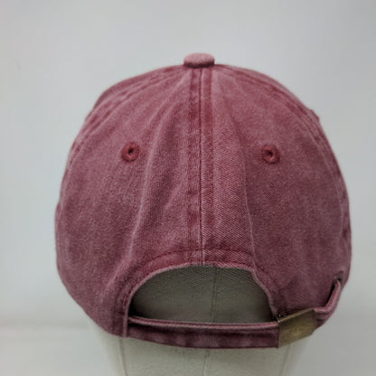 Puerto Vallarta Mex Slideback Hat Red One Size Adjustable Embroidered Cotton
