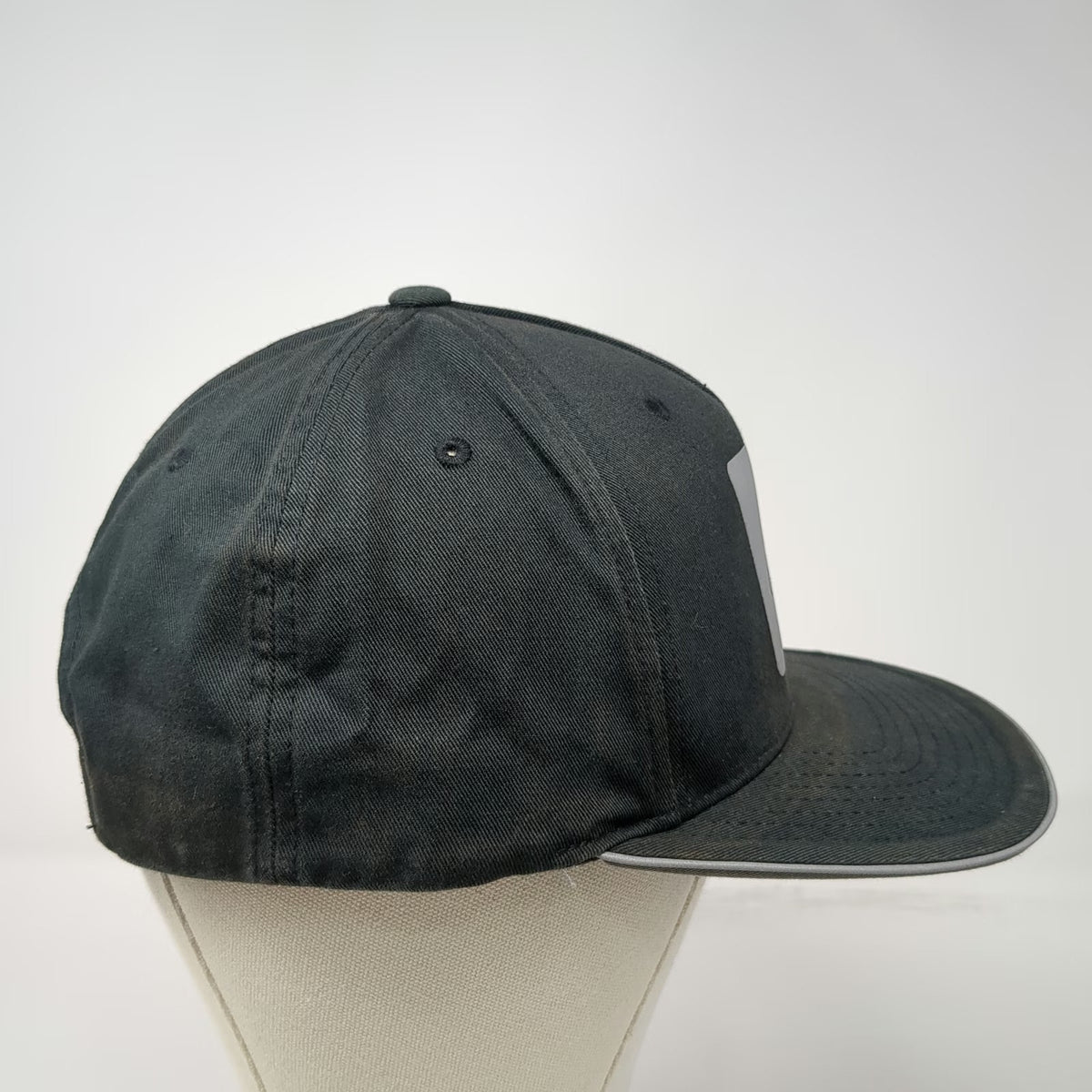 Alpinestars Snapback Hat Black One Size Logo Gray Trim 100% Cotton Adjustable