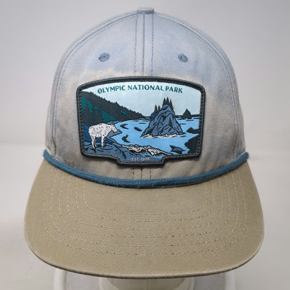 Sindero Provisions Co. Snapback Hat Blue OSFM Olympic National Park Rope Topo