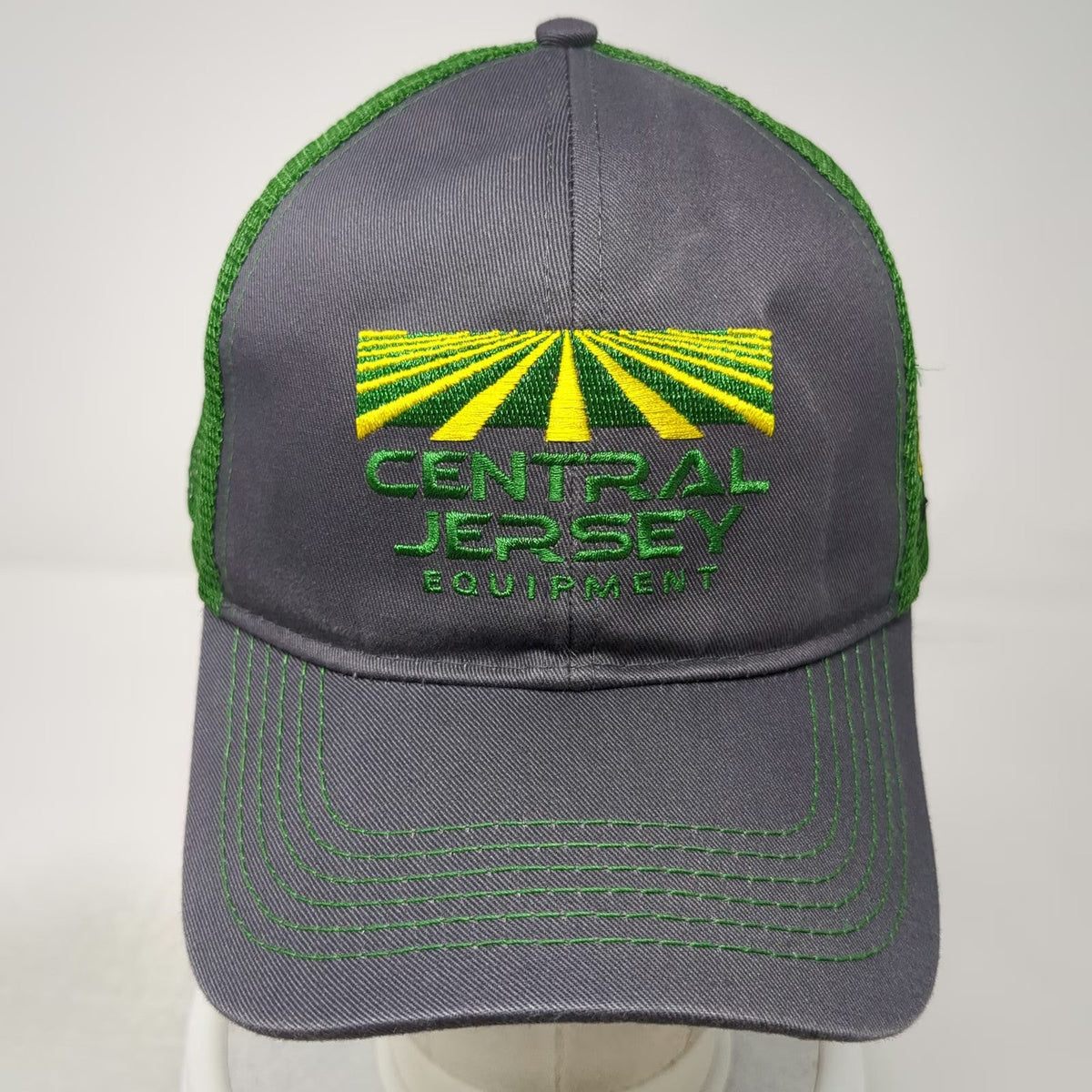 John Deere Trucker Hat Gray Green One Size Central Jersey Equipment Snapback