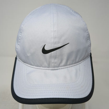 Nike Baseball Cap Gray One Size Featherlight Dri-Fit Adjustable Hat Swoosh Sport
