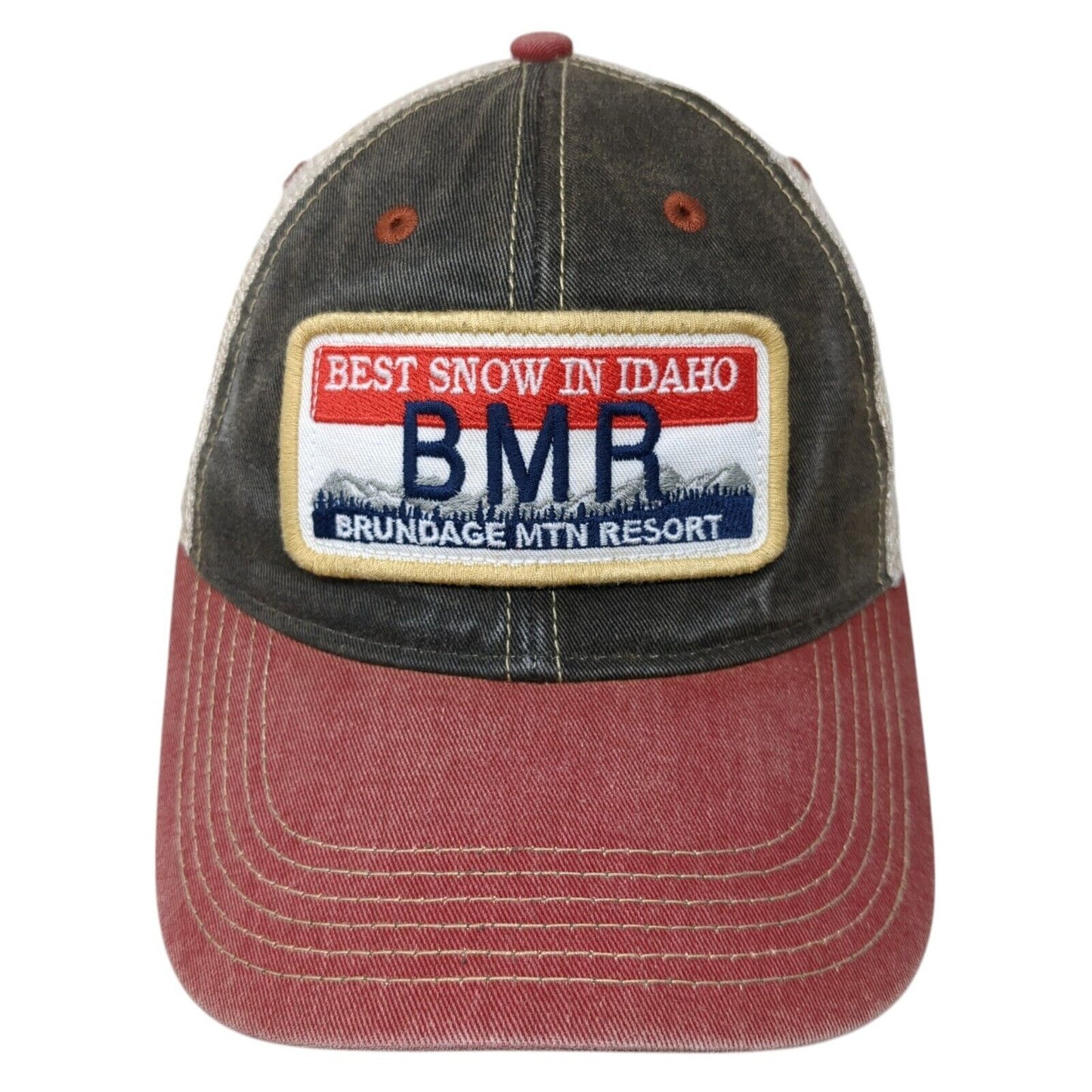 Best Snow In Idaho Snapback Trucker Hat Multicolor OS Adjustable Mesh Legacy