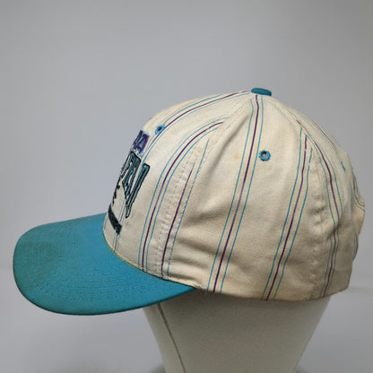 NCAA Track & Field Championships Starter Snapback Hat Beige Blue Purple Vintage