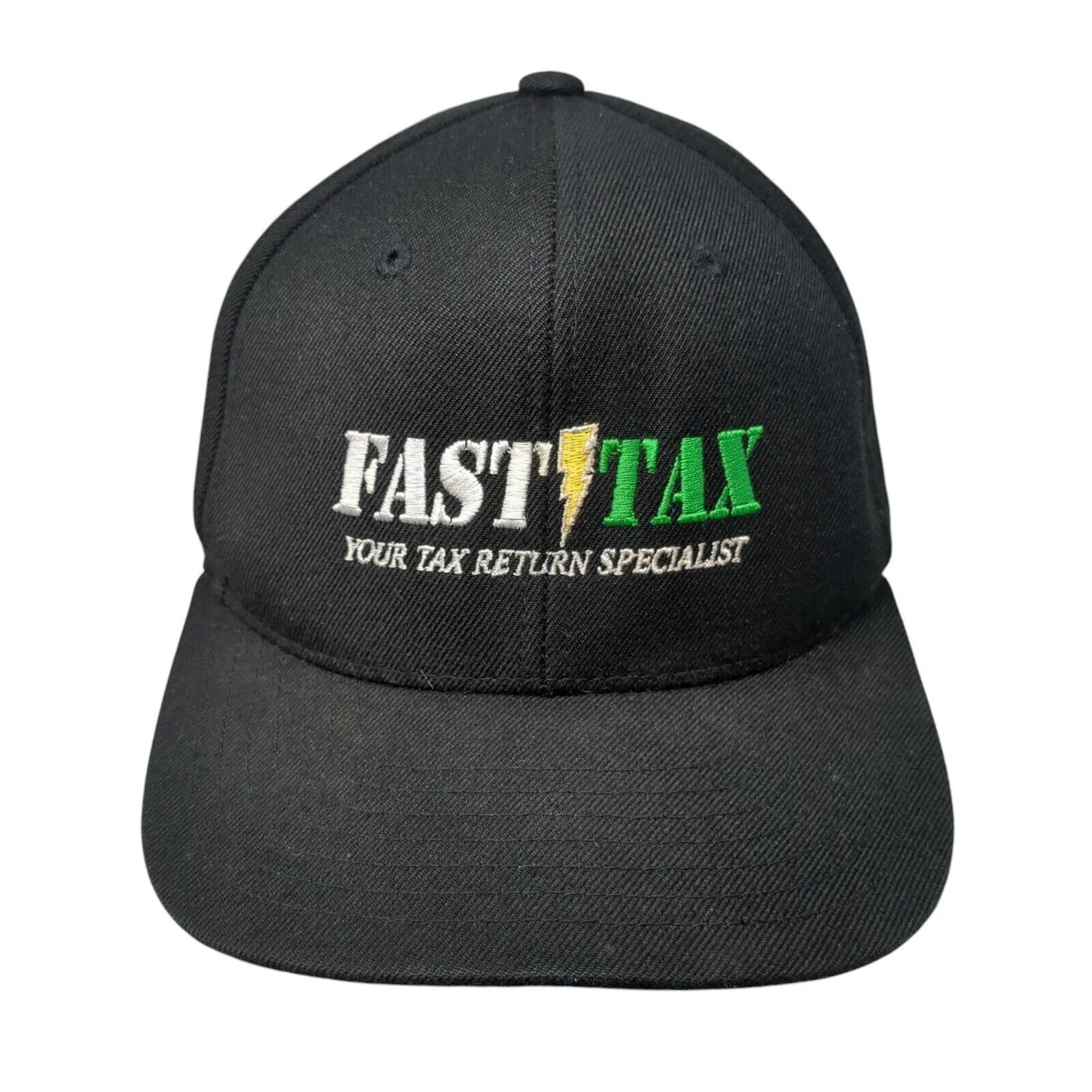 Fast Tax Snapback Hat Black One Size Adjustable Embroidered 6 Panel KB ETHOS