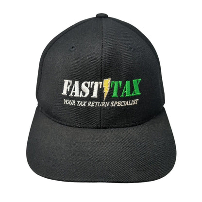 Fast Tax Snapback Hat Black One Size Adjustable Embroidered 6 Panel KB ETHOS