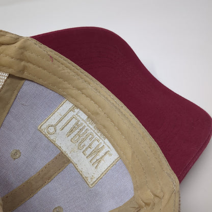 Larceny Bourbon Snapback Trucker Hat Red One Size Mesh Back 14 West