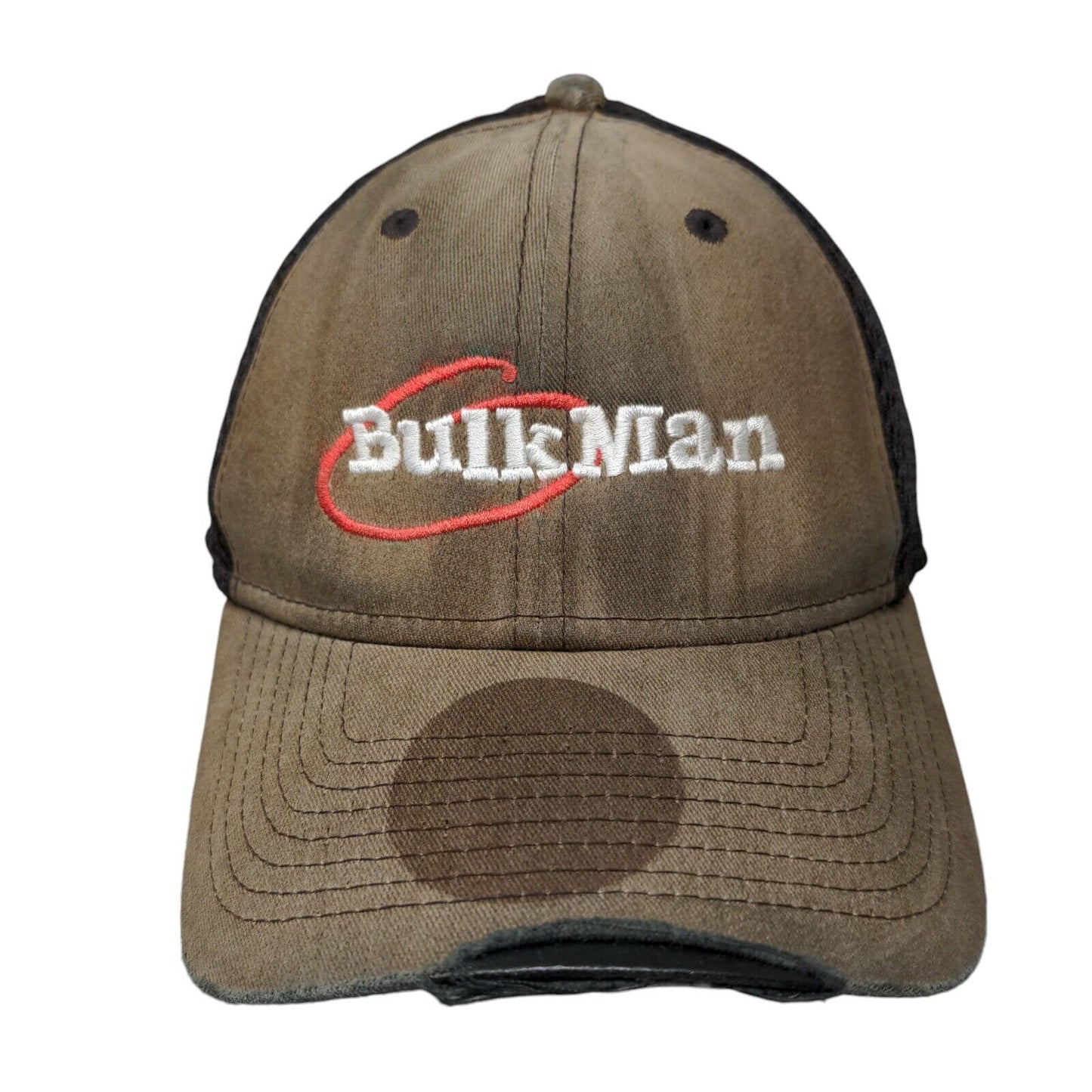 Bulk Man Mesh Back Fitted Hat Brown L/XL Colorblock New Era 39Thirty