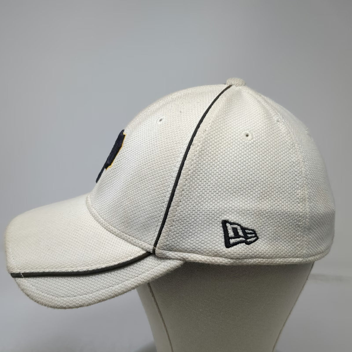 New Era Pittsburgh Pirates MLB Baseball Cap White Black Gold XL Stretch Fit Hat