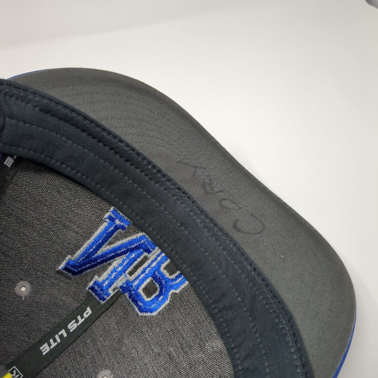 NB Fitted Hat Blue Large-XL Embroidered Laser Cut Richardson PTS Lite